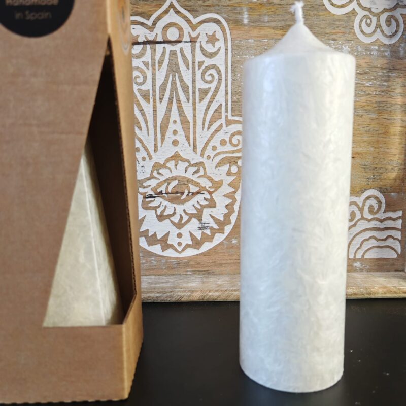 Velón Blanco Cilíndrica (Para Trabajar en Paz, Protección y Conexión Espiritual)
