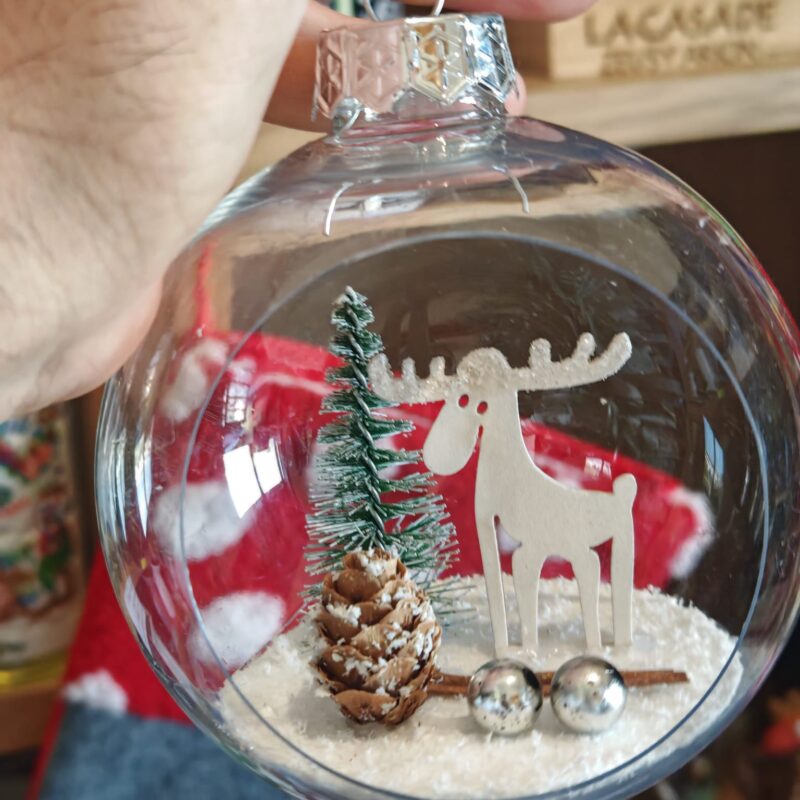 Bola Navidad Grande con Alce