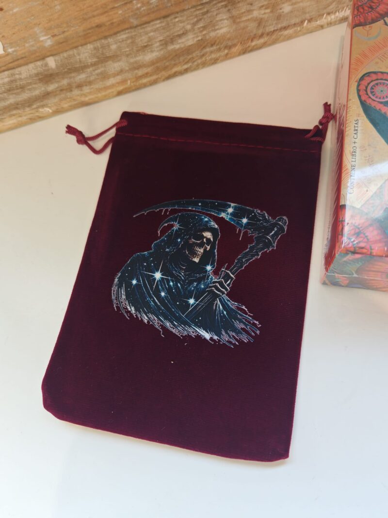 Bolsa de Terciopelo para Guardar Oráculos "Santa Muerte"