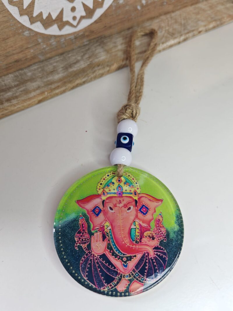 Colgador Ojo Turco Cristal con Ganesha