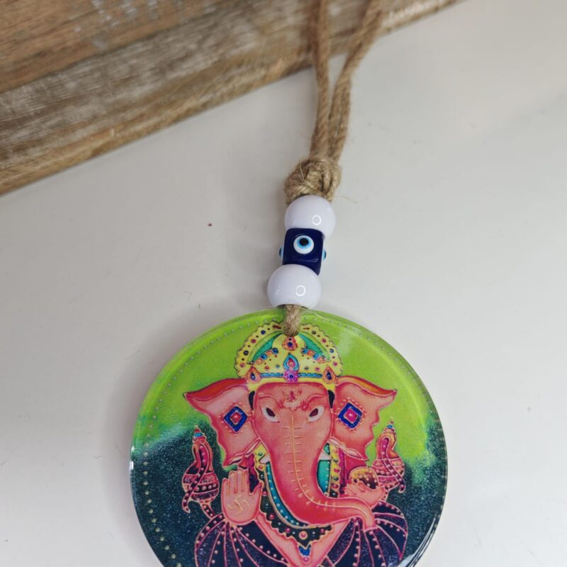 Colgador Ojo Turco Cristal con Ganesha