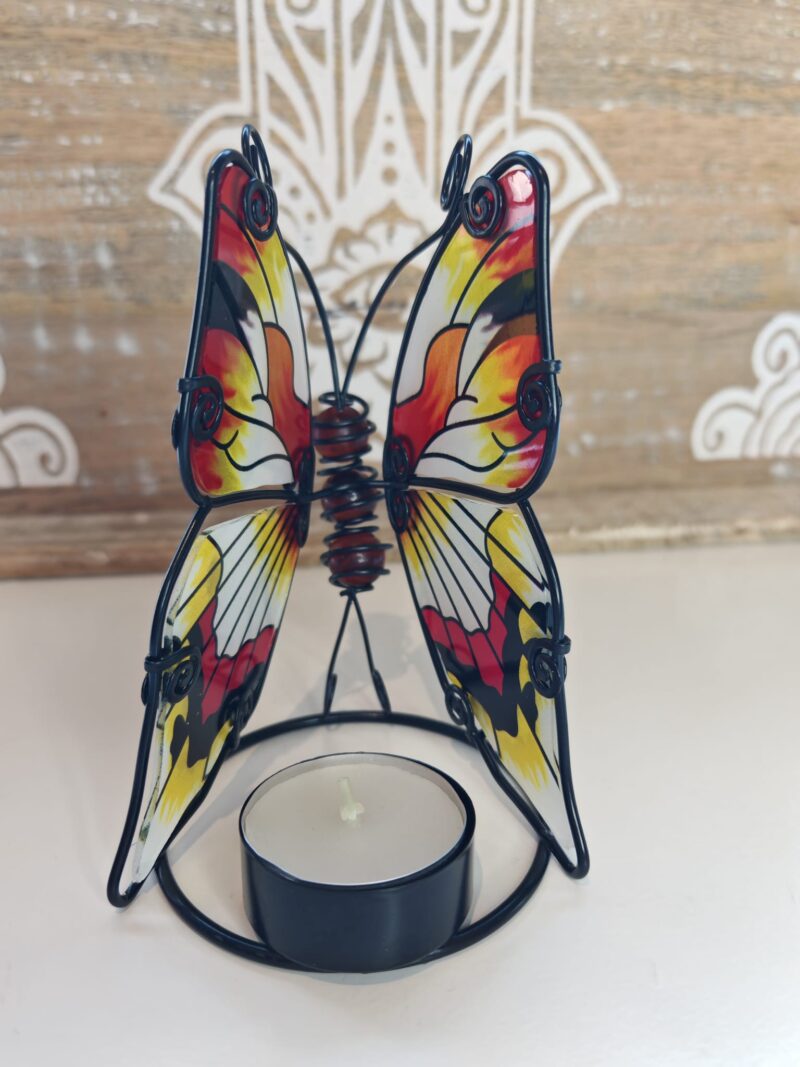 Porta Velas Mariposa Naranja - Imagen 2