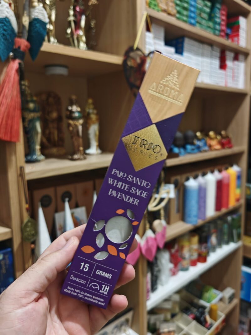Incienso Trio Palo Santo, Salvia Blanca y Lavanda