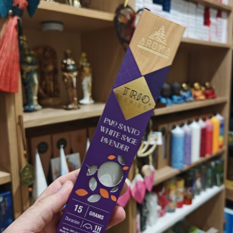 Incienso Trio Palo Santo, Salvia Blanca y Lavanda