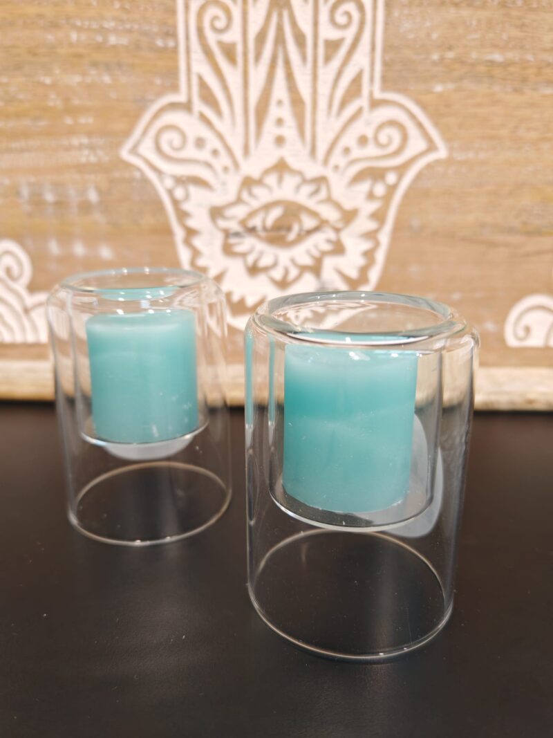 Porta Velas Cristal Pequeño