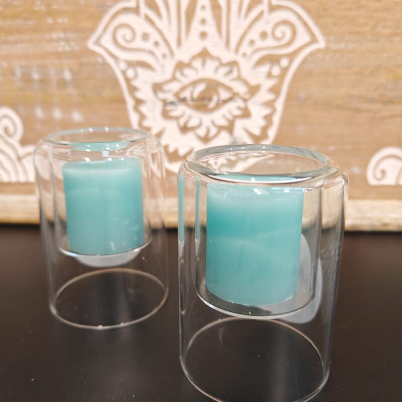 Porta Velas Cristal Pequeño