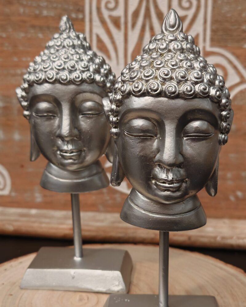 Busto Buda Plateado - Imagen 2