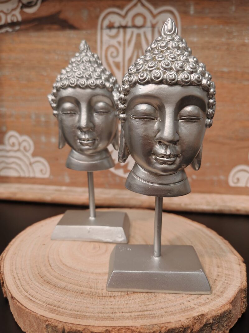 Busto Buda Plateado