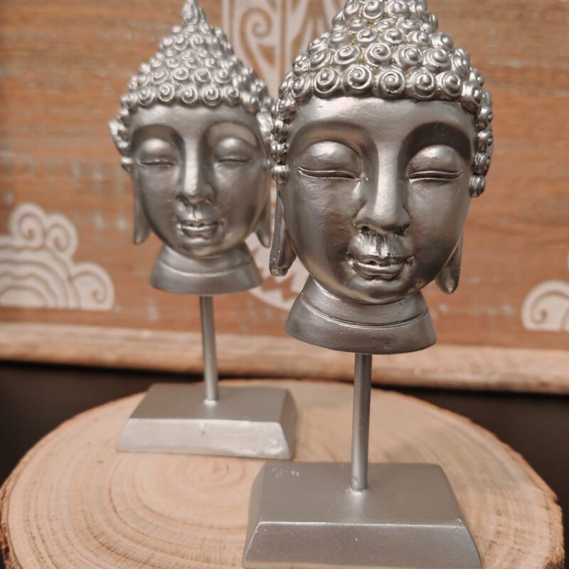 Busto Buda Plateado
