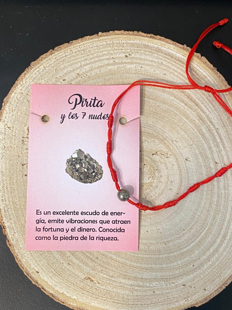 Pulsera 7 Nudos con Pirita