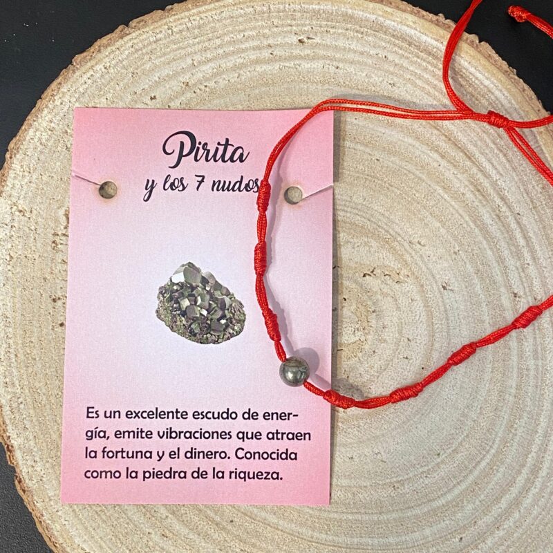 Pulsera 7 Nudos con Pirita