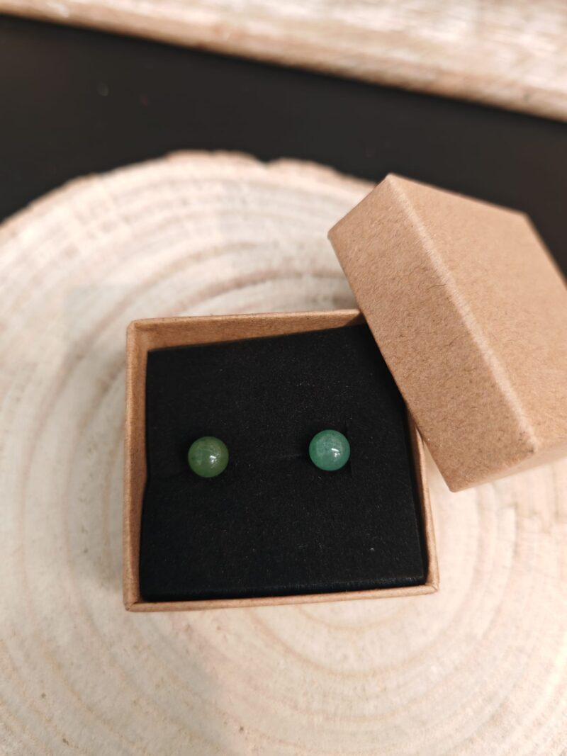 Pendientes Acero Inoxidable con Aventurina