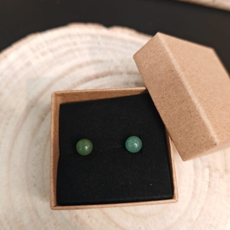 Pendientes Acero Inoxidable con Aventurina