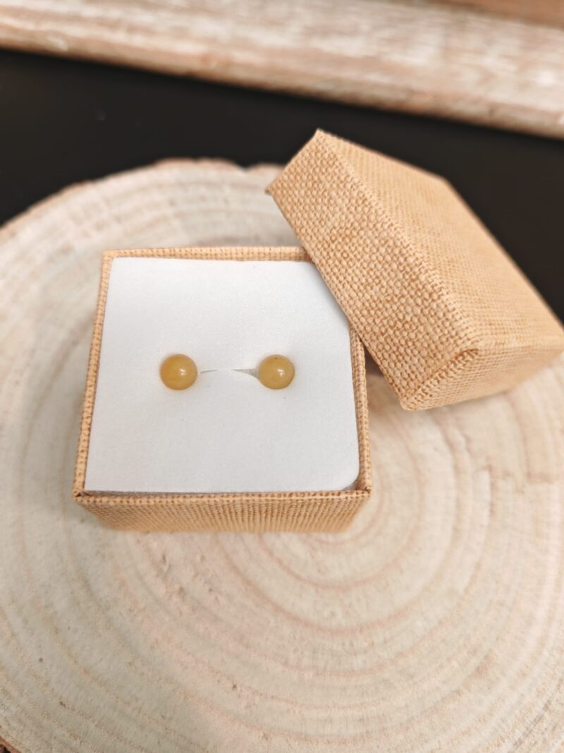 Pendientes Acero Inoxidable con Calcita
