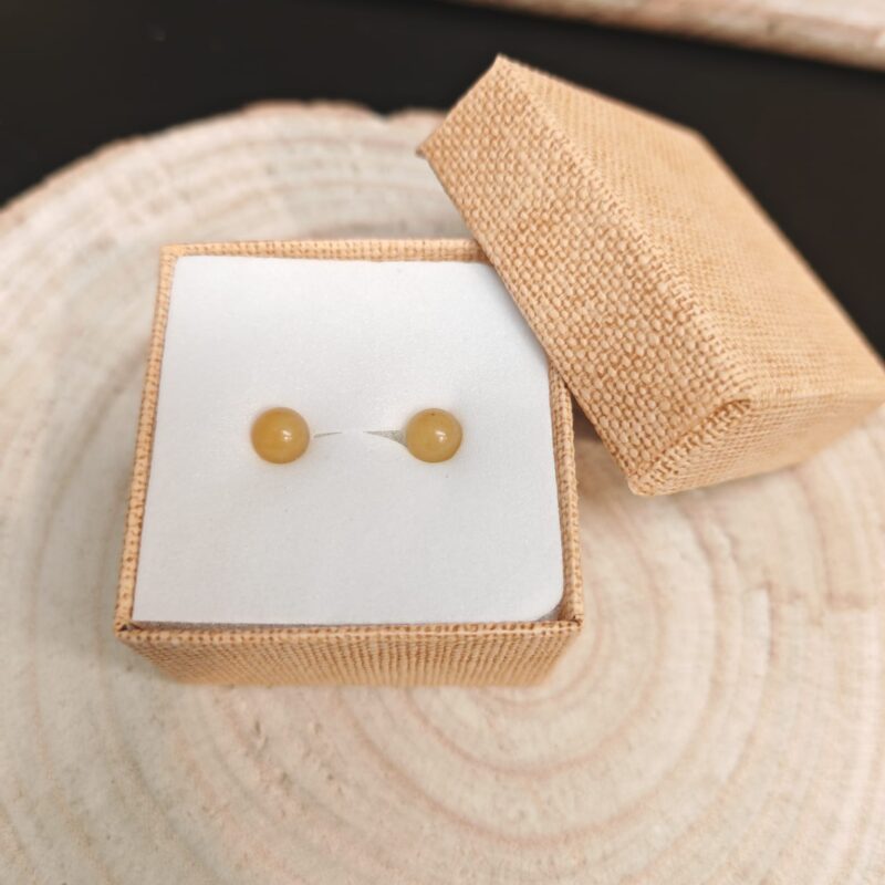 Pendientes Acero Inoxidable con Calcita