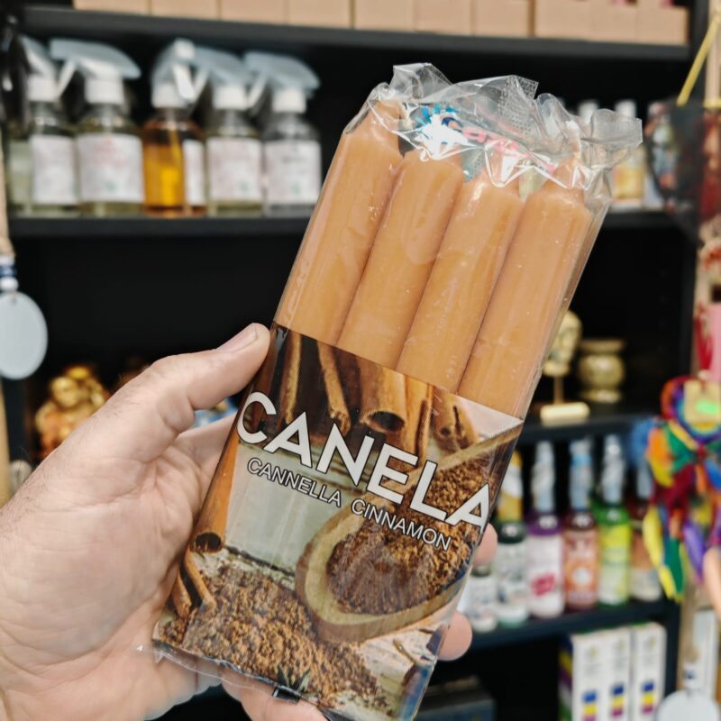 Velas Bujia Aroma Canela (4 Unidades)