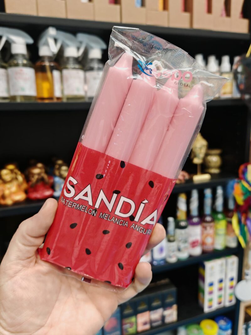 Velas Bujia Aroma Sandia (4 Unidades)