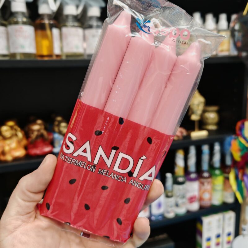 Velas Bujia Aroma Sandia (4 Unidades)