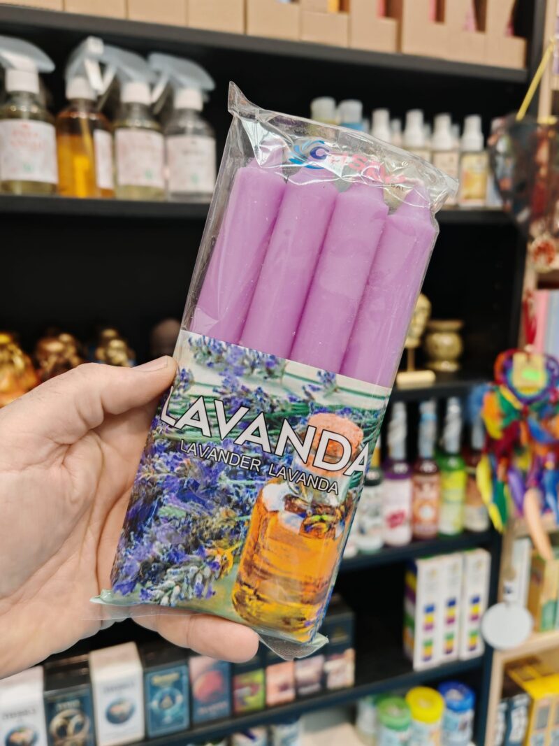 Velas Bujia Aroma Lavanda (4 Unidades)
