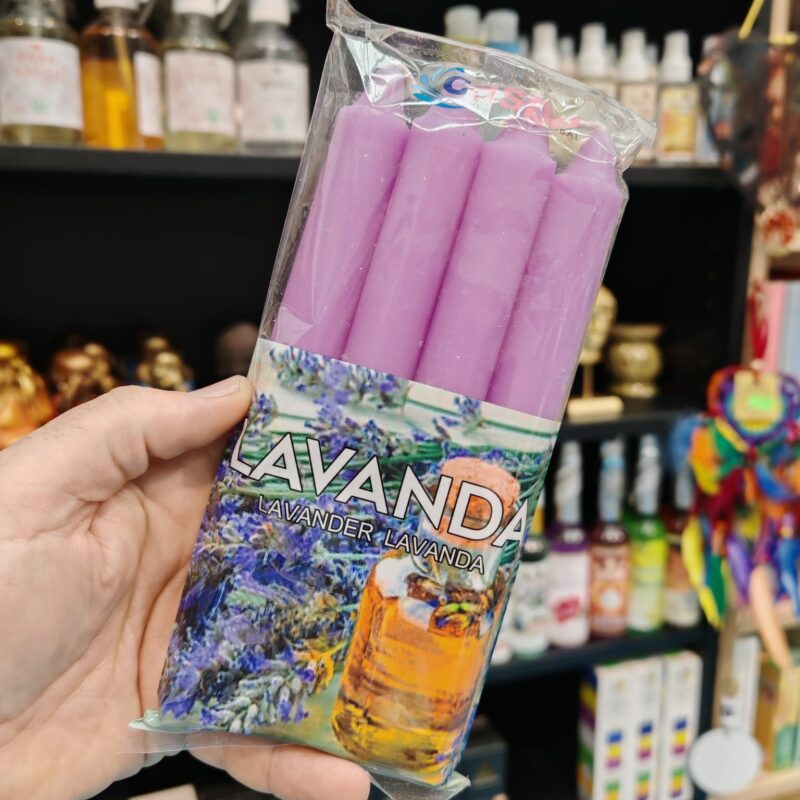 Velas Bujia Aroma Lavanda (4 Unidades)