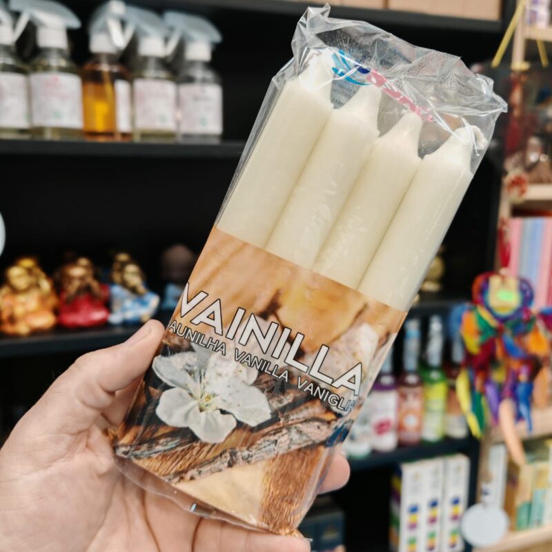 Velas Bujia Aroma Vainilla (4 Unidades)
