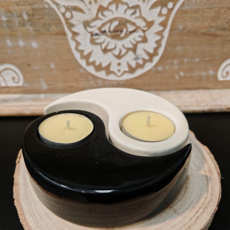 Porta Velas Yin Yang