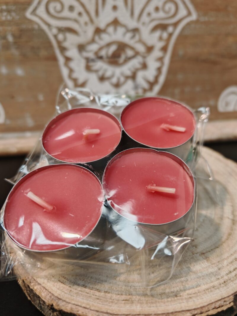 Vela de Té Aroma Rosas (4 unidades)