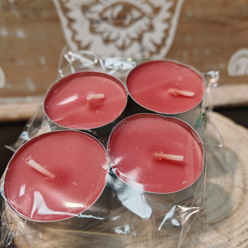 Vela de Té Aroma Rosas (4 unidades)