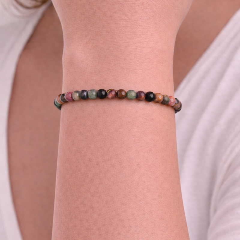 Pulsera Turmalina Multicolor 4 mm