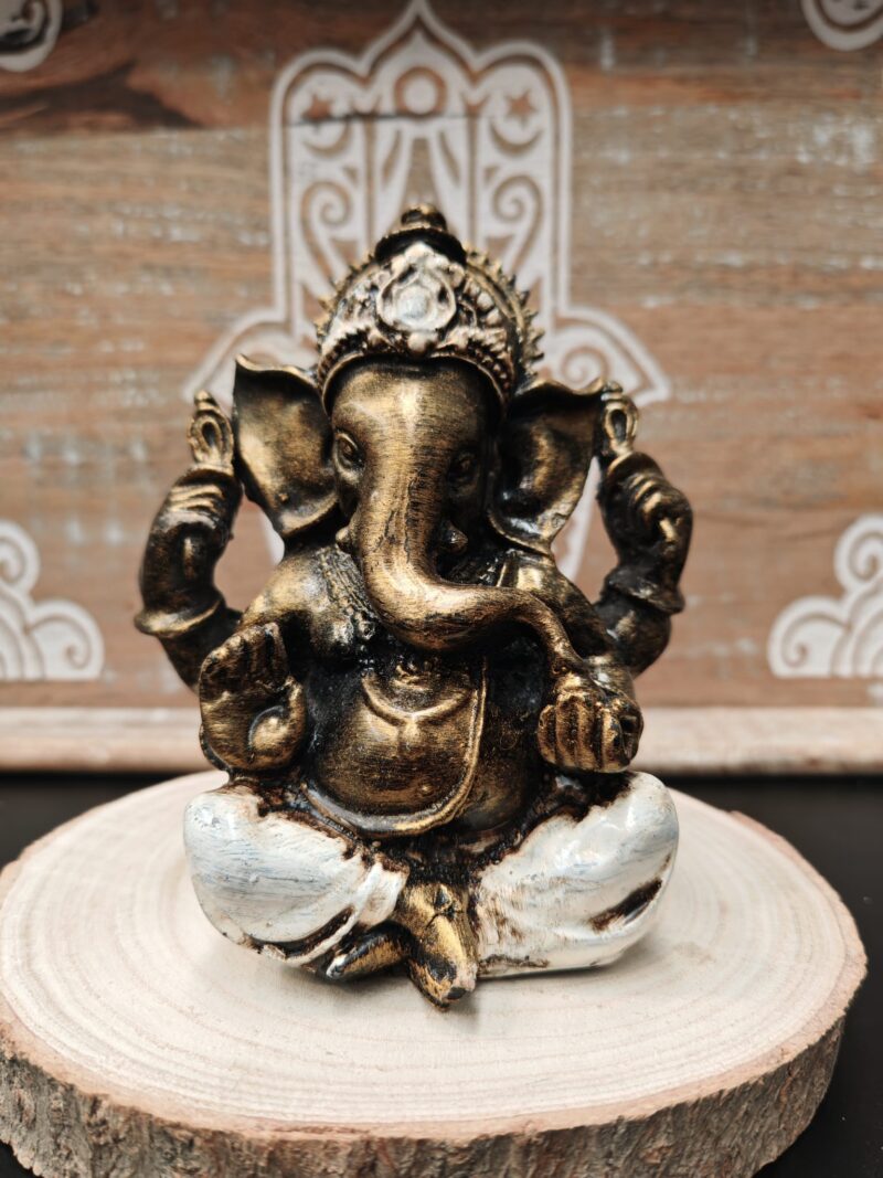Ganesha Dorada Blanco 13,5cm