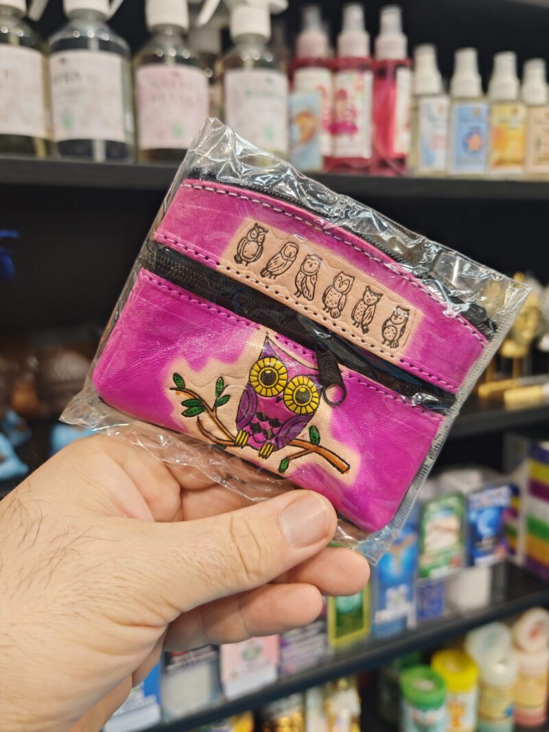 Monedero Búho Rosa