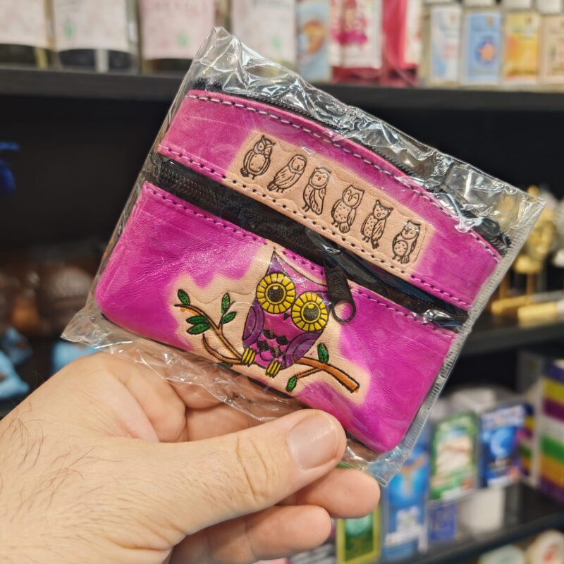 Monedero Búho Rosa