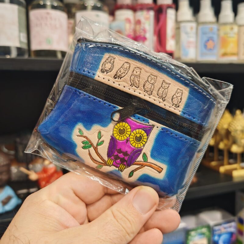 Monedero Búho Azul