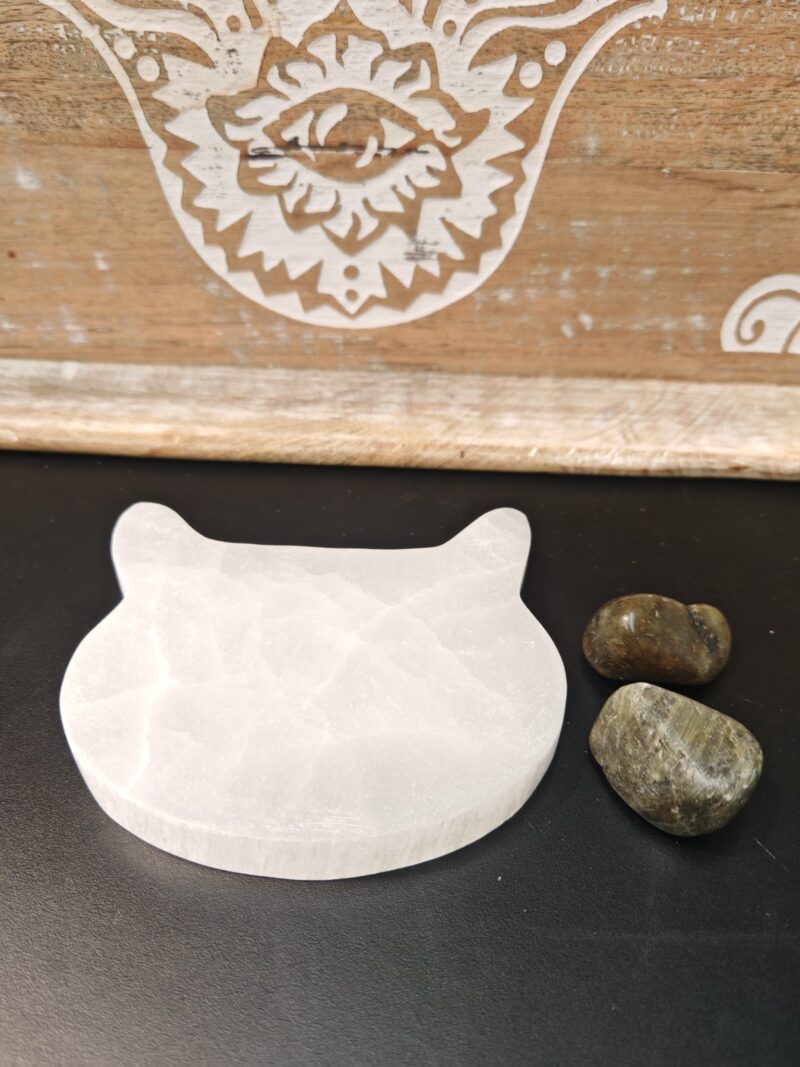 Placa Selenita Forma Gato - Imagen 2
