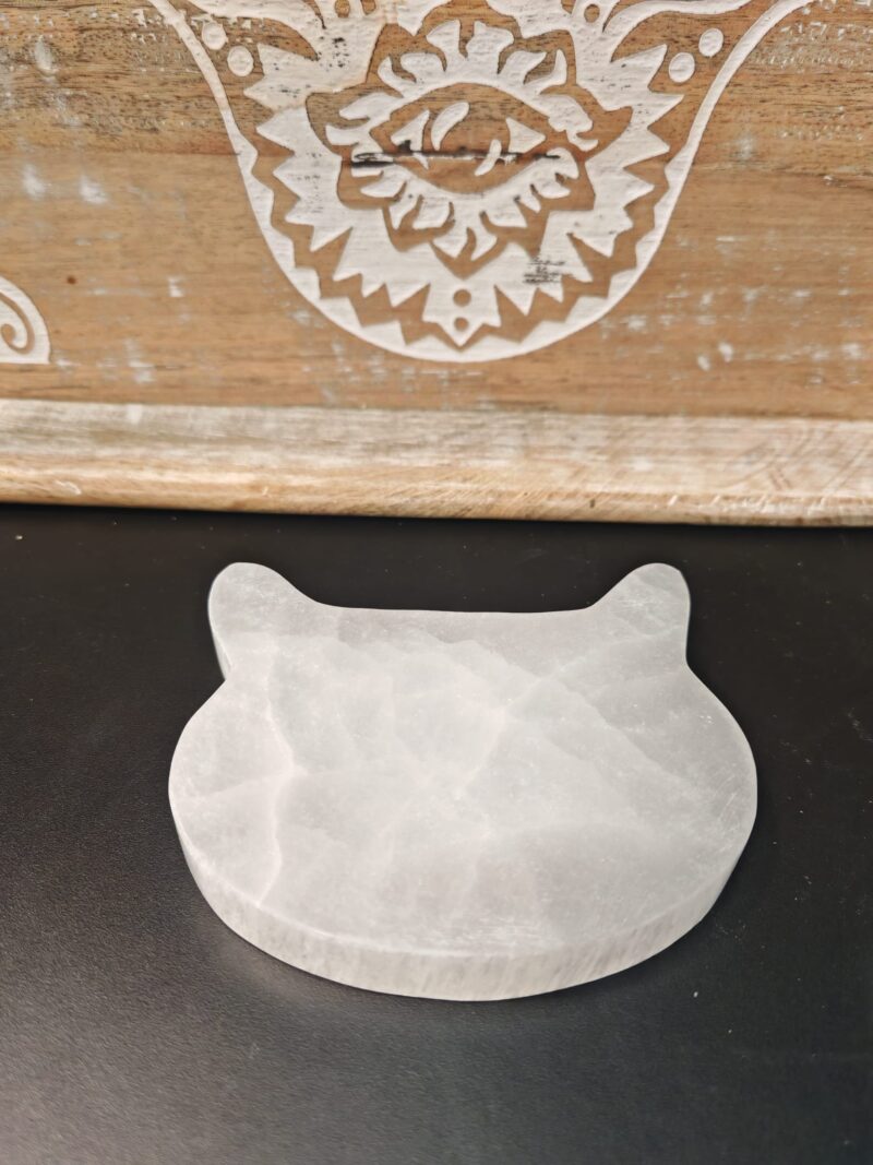 Placa Selenita Forma Gato