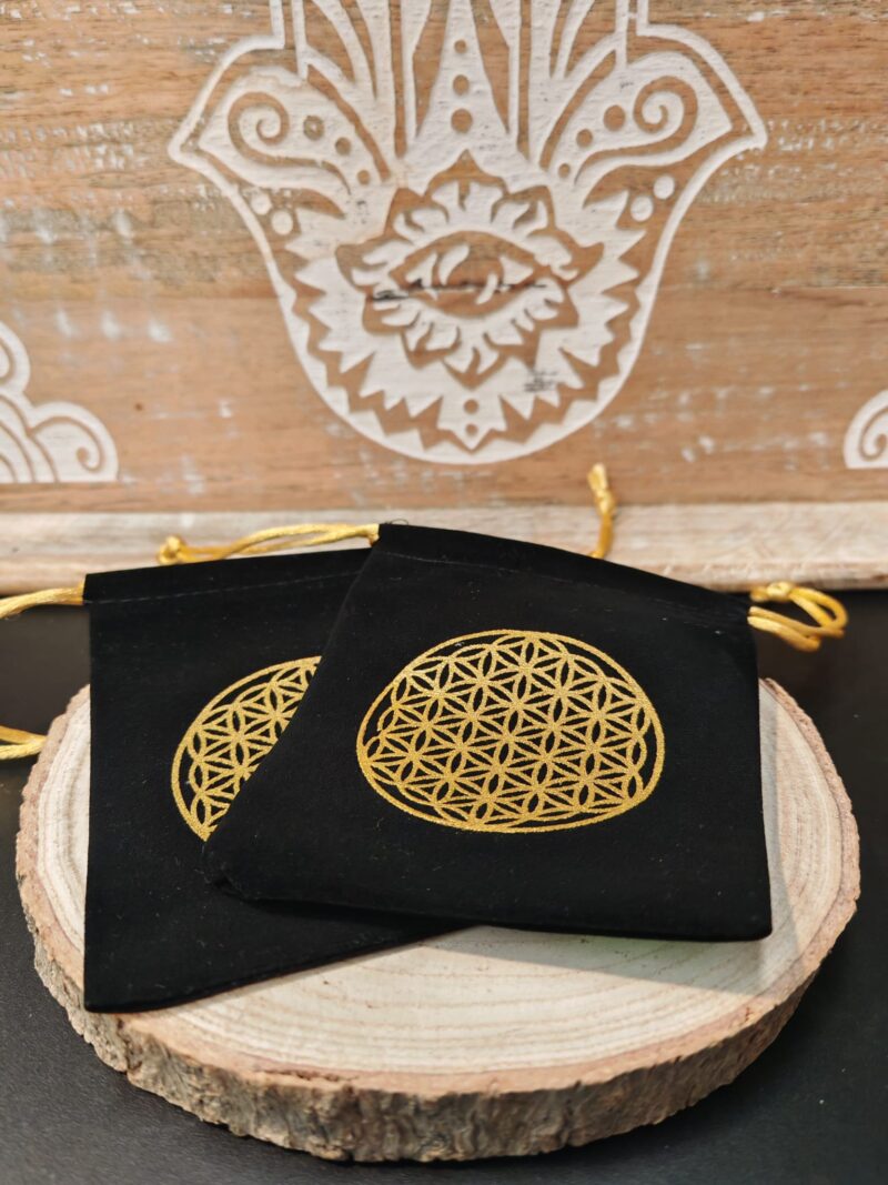 Bolsa de terciopelo símbolos Flor de la Vida