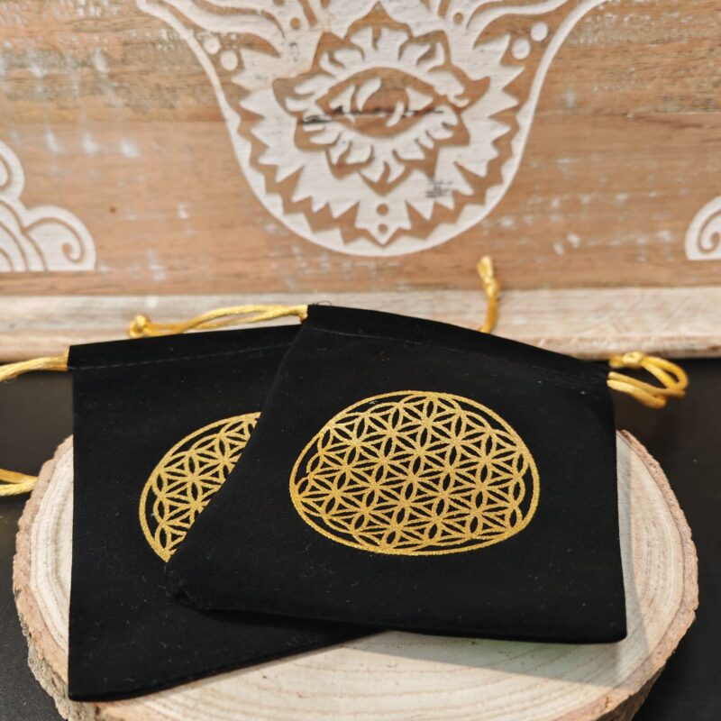 Bolsa de terciopelo símbolos Flor de la Vida