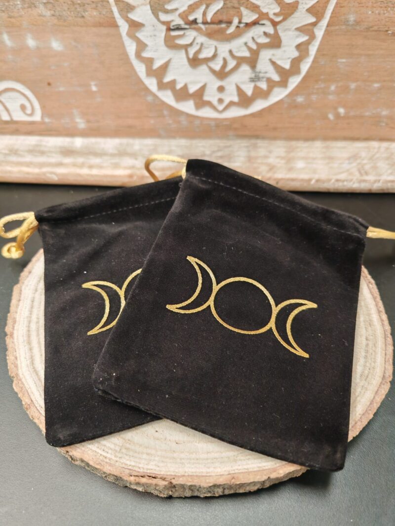 Bolsa de terciopelo símbolo Triple Luna