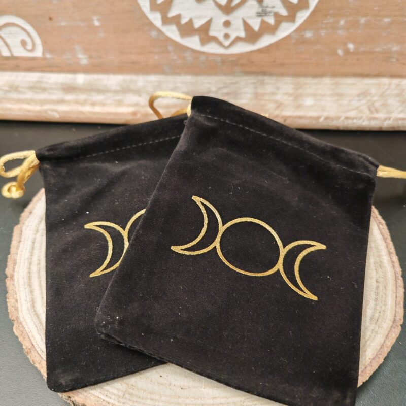 Bolsa de terciopelo símbolo Triple Luna