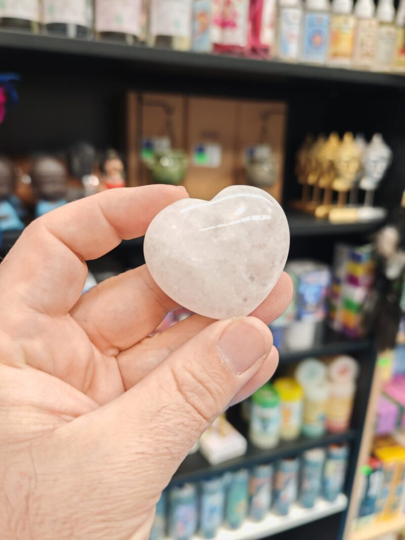 Corazón de Cuarzo Blanco