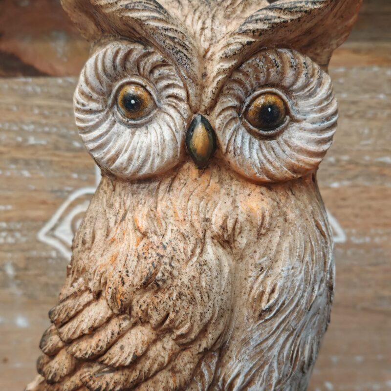 Figura Búho en Tronco 13x10x27