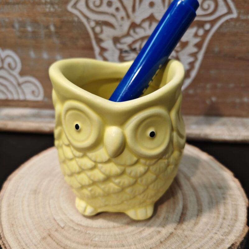 Macetero Búho Amarillo