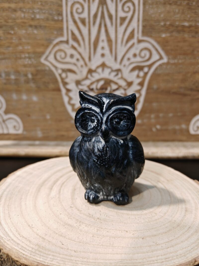 Figura Búho Negro Grande 8cm Modelo 2