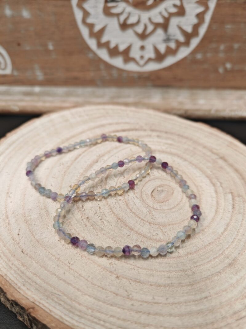 Pulsera Facetada 4-5 mm Fluorita