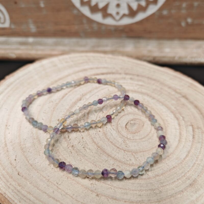 Pulsera Facetada 4-5 mm Fluorita