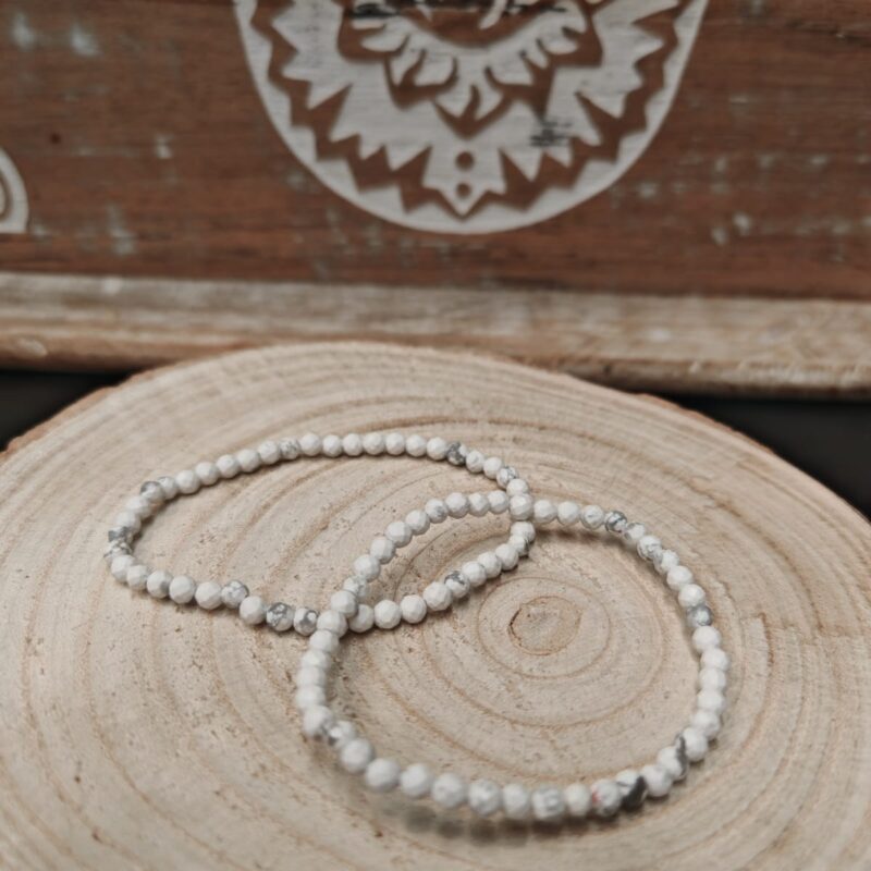 Pulsera Facetada 4-5 mm Howlita