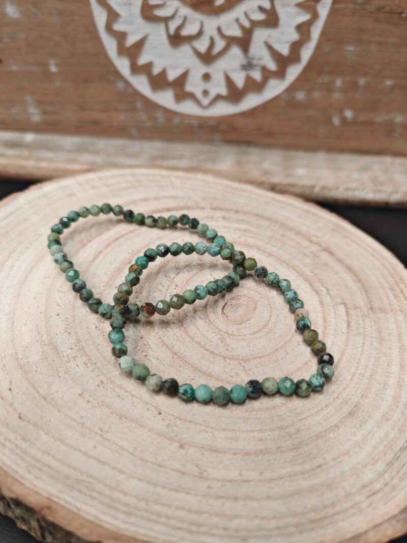 Pulsera Facetada 4-5 mm Turquesa Africana