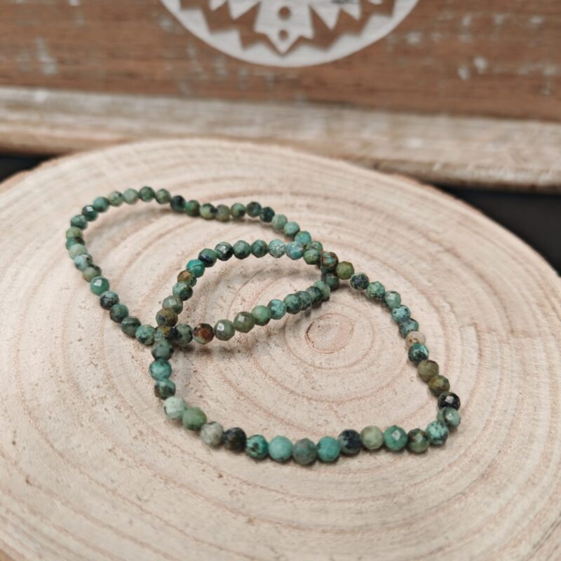 Pulsera Facetada 4-5 mm Turquesa Africana