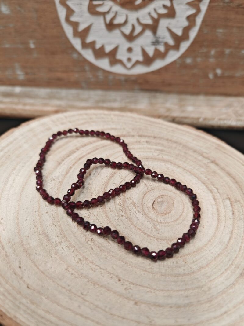 Pulsera Facetada 4-5 mm Granate