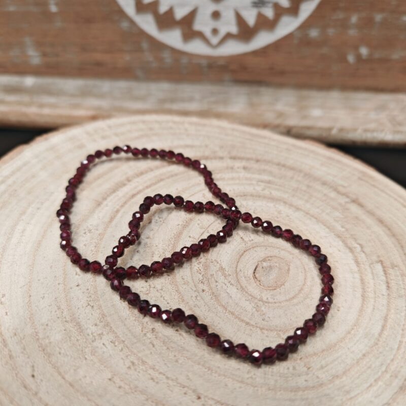 Pulsera Facetada 4-5 mm Granate